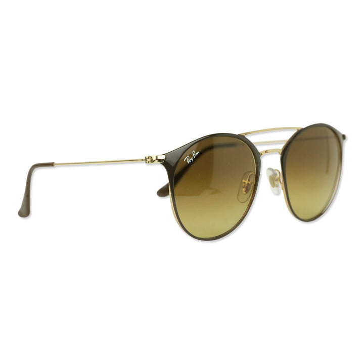 Ray Ban RB3546 Polished Brown Gradient Lens Round Sunglasses