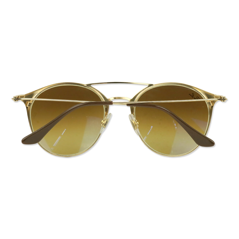 Ray Ban RB3546 Polished Brown Gradient Lens Round Sunglasses