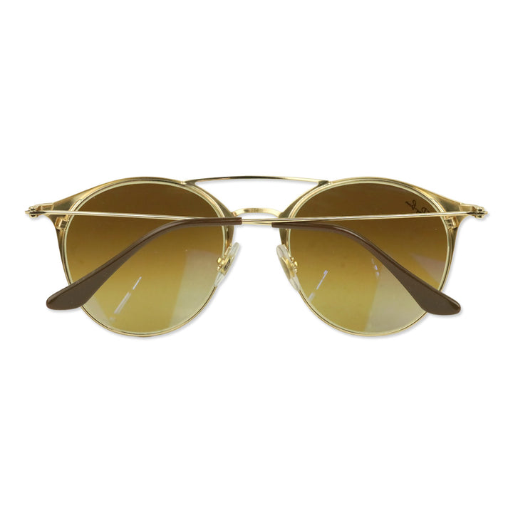 Ray Ban RB3546 Polished Brown Gradient Lens Round Sunglasses