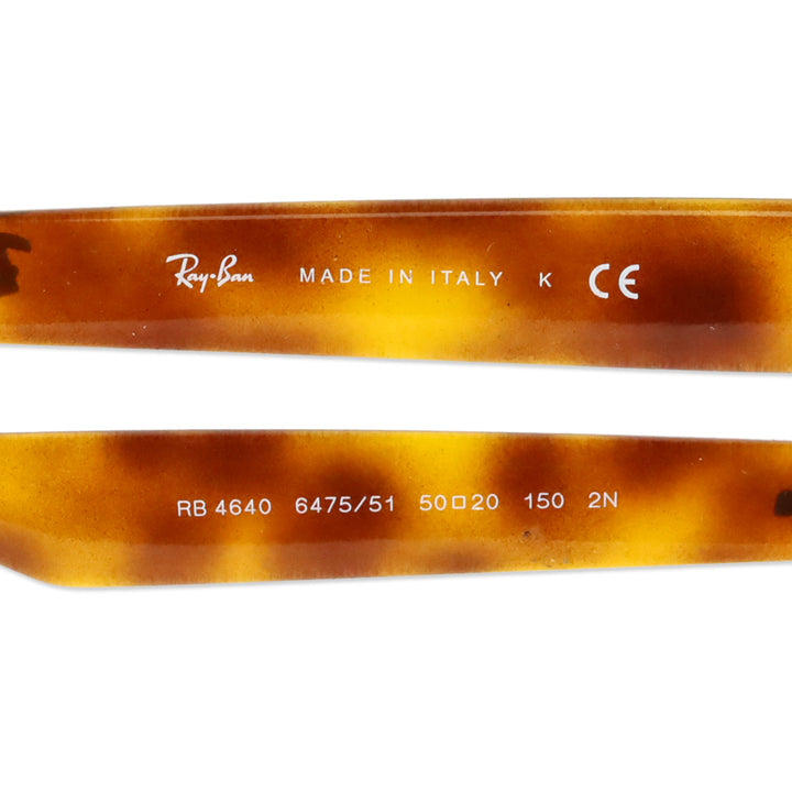 Ray Ban Yellow Havana Square Wayfarer Sunglasses