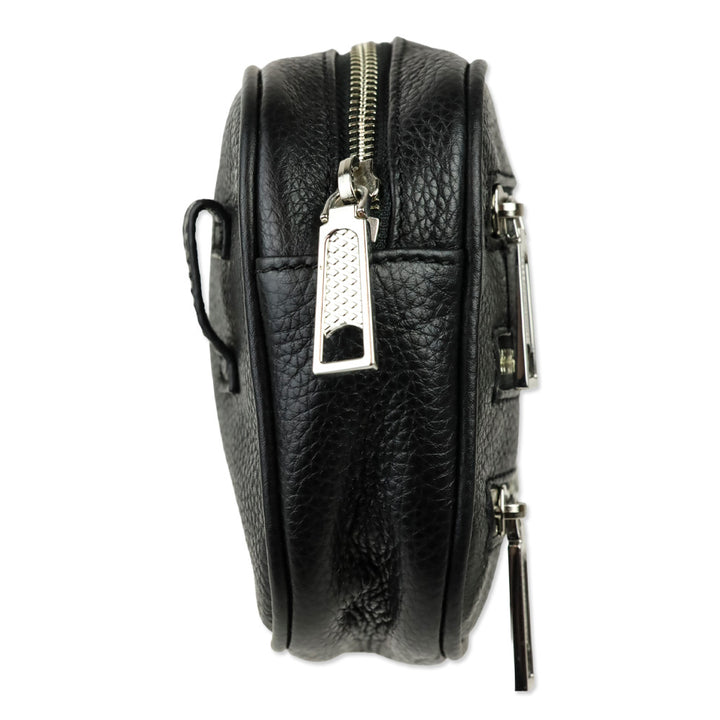 Rebecca Minkoff 3 Zip Black Leather Belt Bag