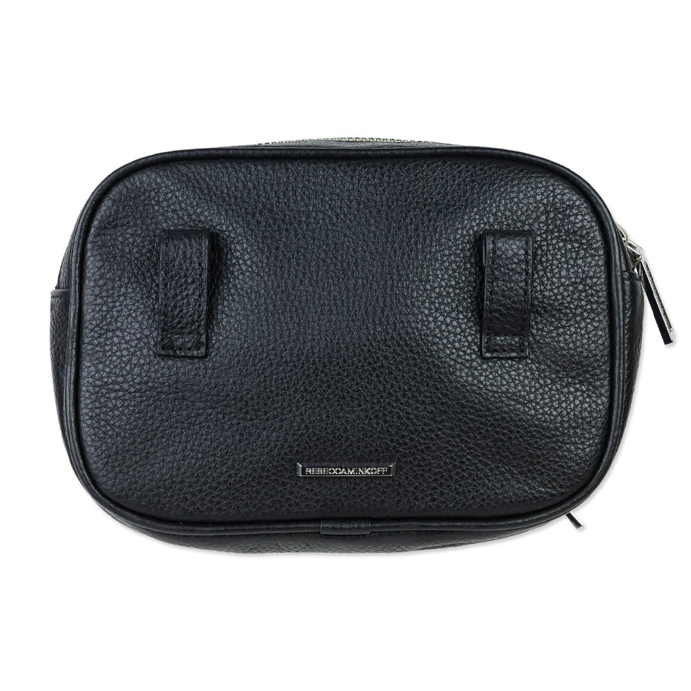 Rebecca Minkoff 3 Zip Black Leather Belt Bag