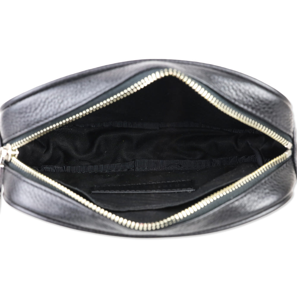 Rebecca Minkoff 3 Zip Black Leather Belt Bag