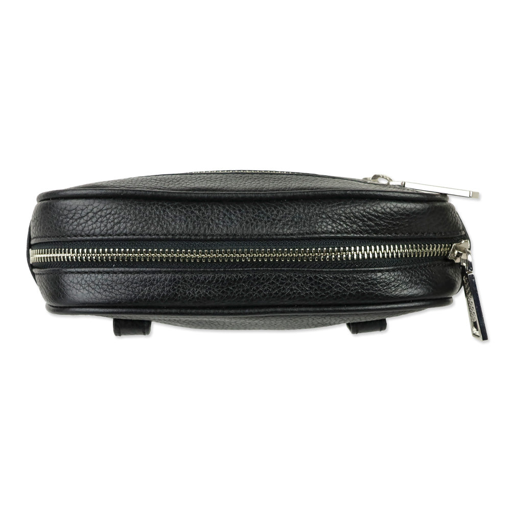 Rebecca Minkoff 3 Zip Black Leather Belt Bag