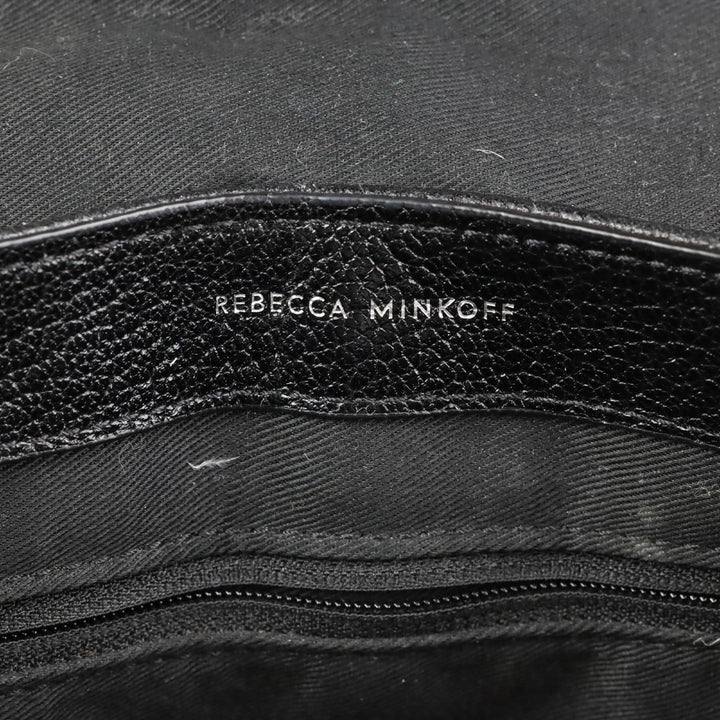 Rebecca Minkoff Black Patchwork Leather Edie Flap Shoulder Bag