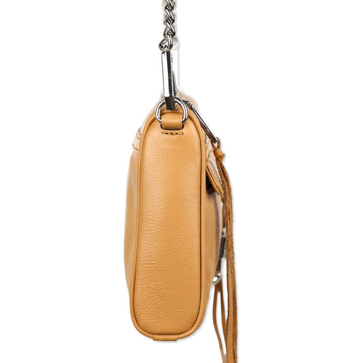 Rebecca Minkoff Camel Tan Pebble Leather Mini Mac Bag