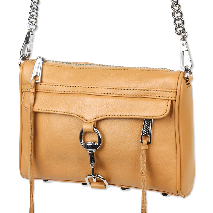 Rebecca Minkoff Camel Tan Pebble Leather Mini Mac Bag