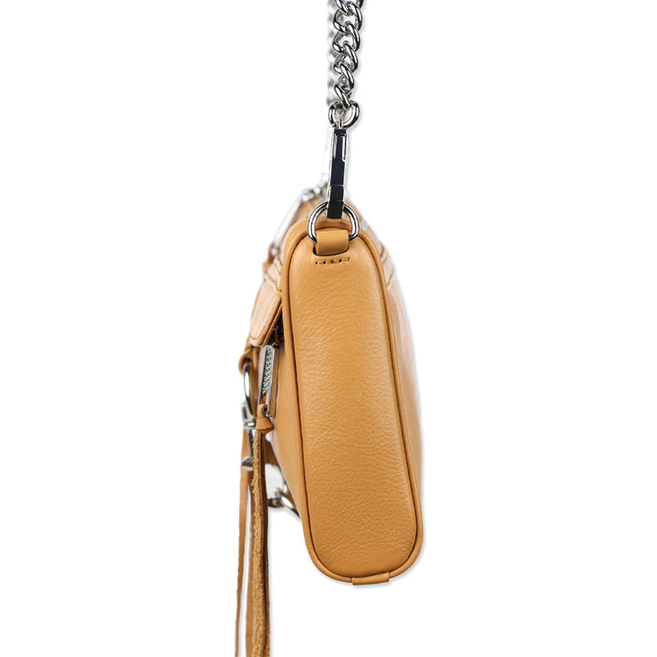 Rebecca Minkoff Camel Tan Pebble Leather Mini Mac Bag