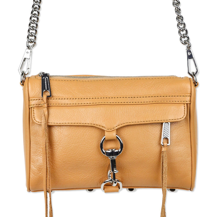Rebecca Minkoff Camel Tan Pebble Leather Mini Mac Bag