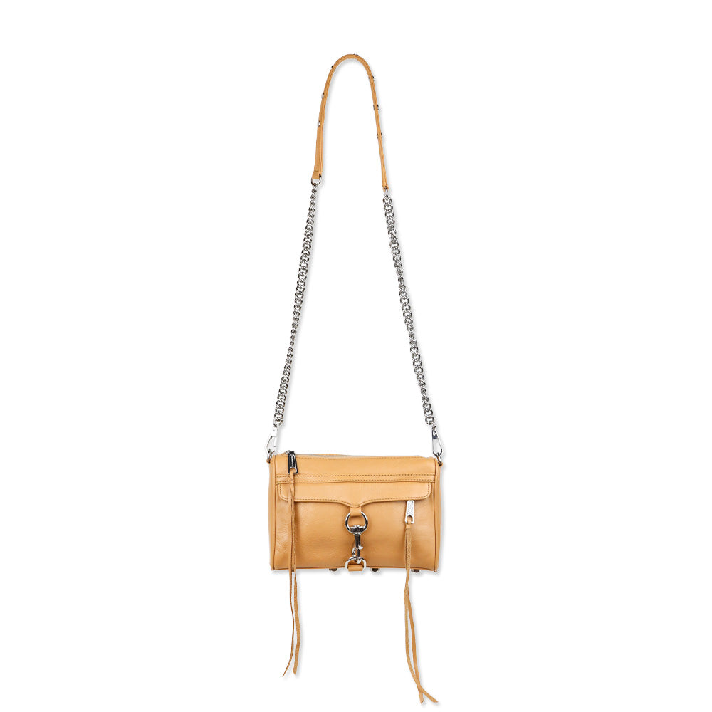 Rebecca Minkoff Camel Tan Pebble Leather Mini Mac Bag