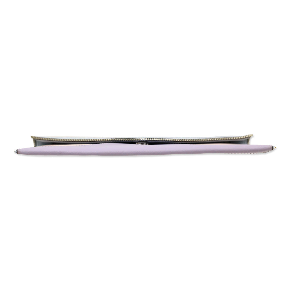 Rebecca Minkoff Multi-color Pastel Leo Saffiano Leather Zipper Trim Envelope Clutch