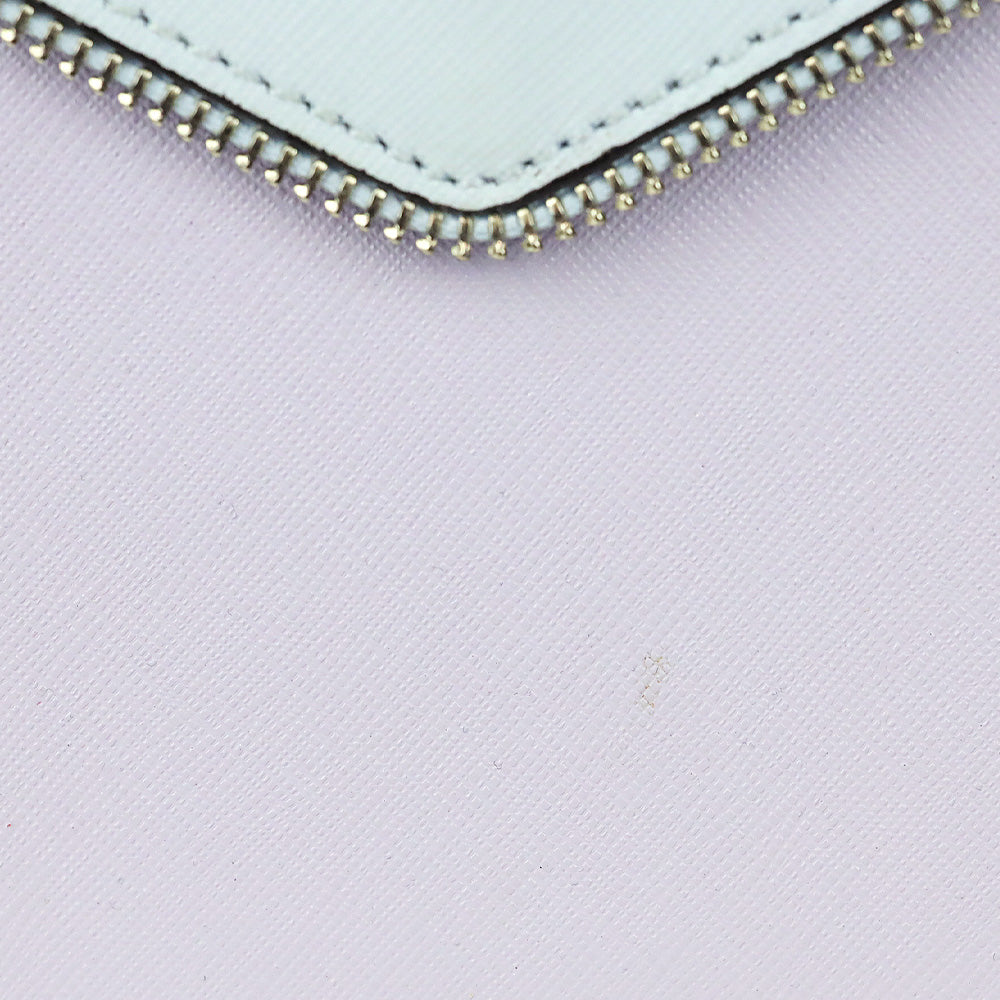 Rebecca Minkoff Multi-color Pastel Leo Saffiano Leather Zipper Trim Envelope Clutch