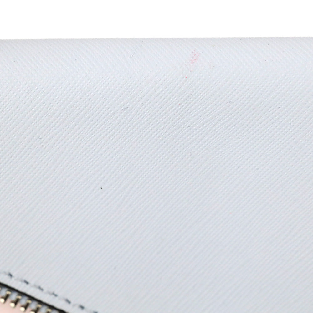 Rebecca Minkoff Multi-color Pastel Leo Saffiano Leather Zipper Trim Envelope Clutch
