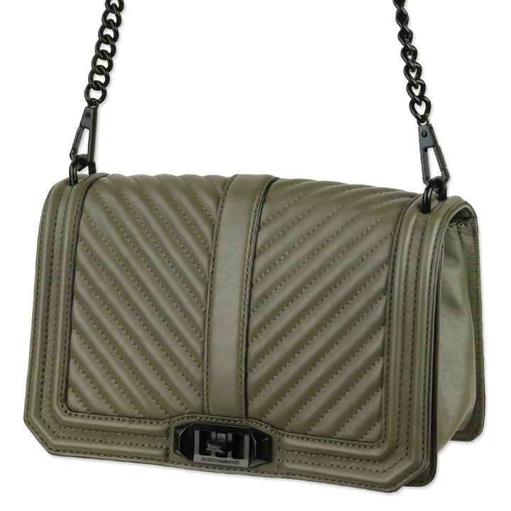 Rebecca Minkoff Olive Chevron Quilted Leather Love Crossbody Bag