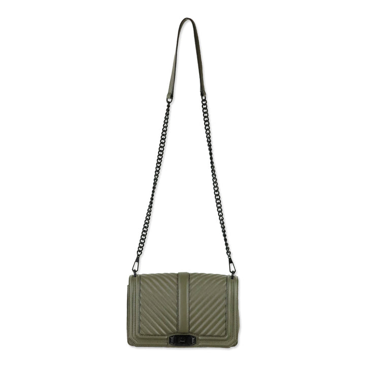 Rebecca Minkoff Olive Chevron Quilted Leather Love Crossbody Bag