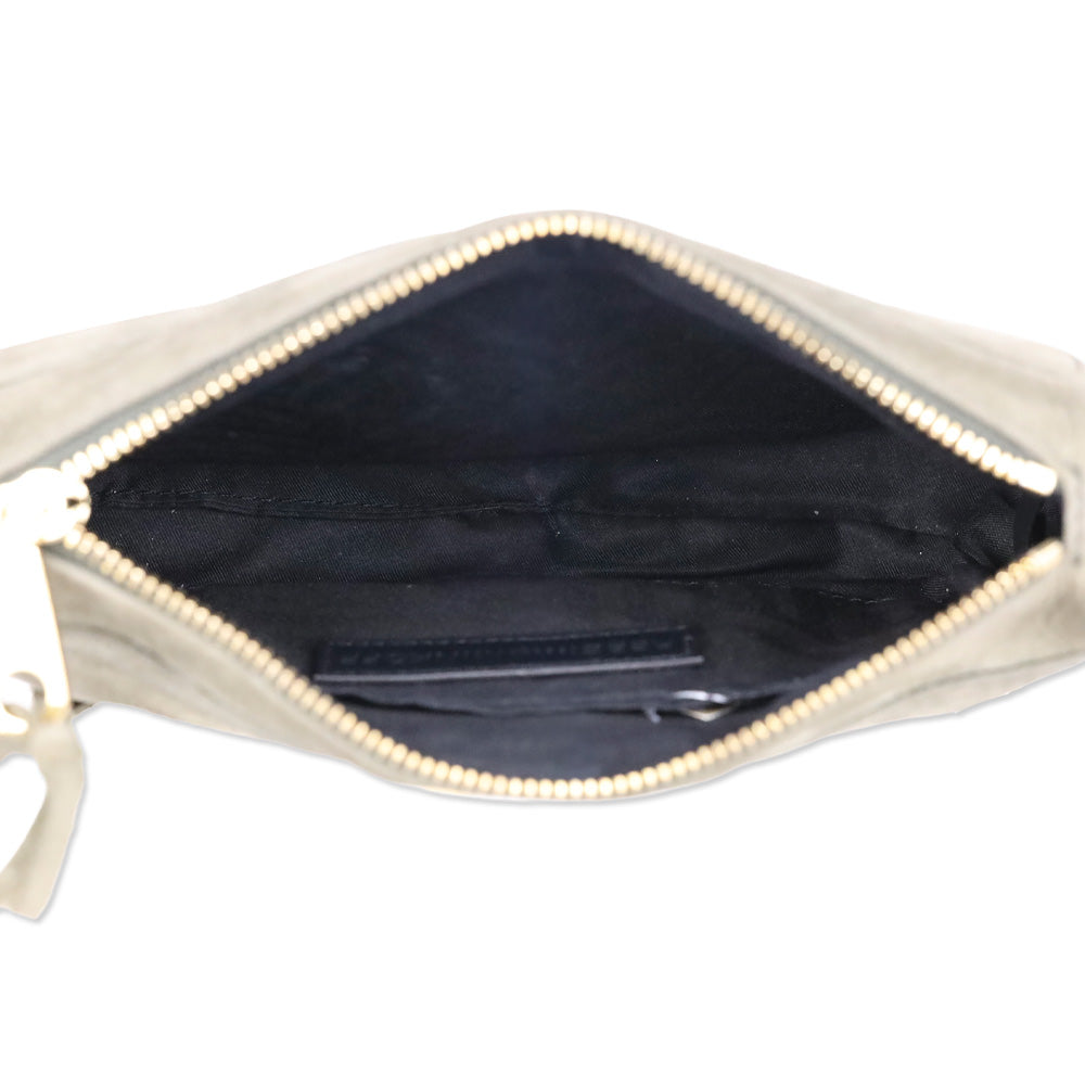 Rebecca Minkoff Olive Suede Tan Pebble Leather Mini Mac Bag