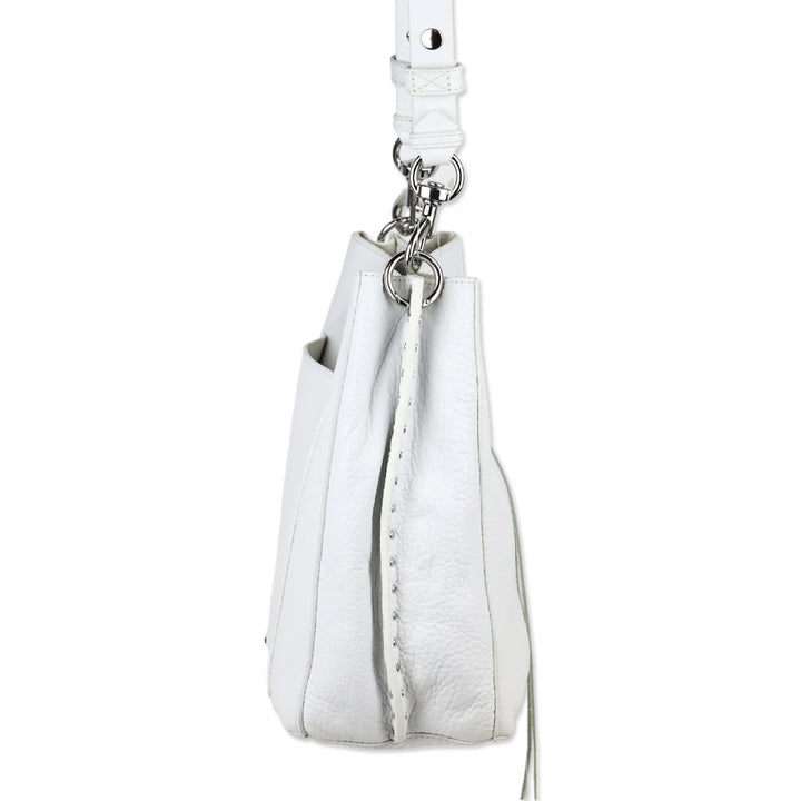 Rebecca Minkoff Optic White Pebble Leather/Silver Darren Shoulder Bag
