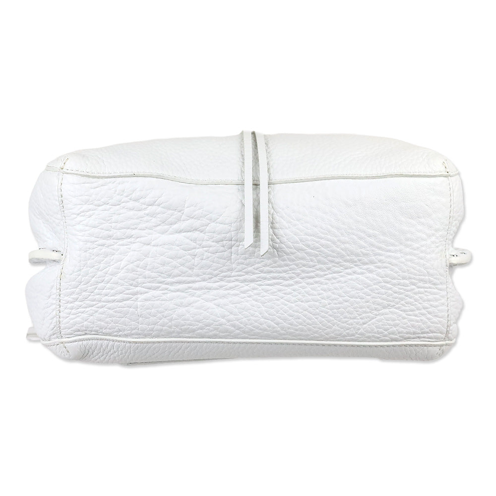 Rebecca Minkoff Optic White Pebble Leather/Silver Darren Shoulder Bag