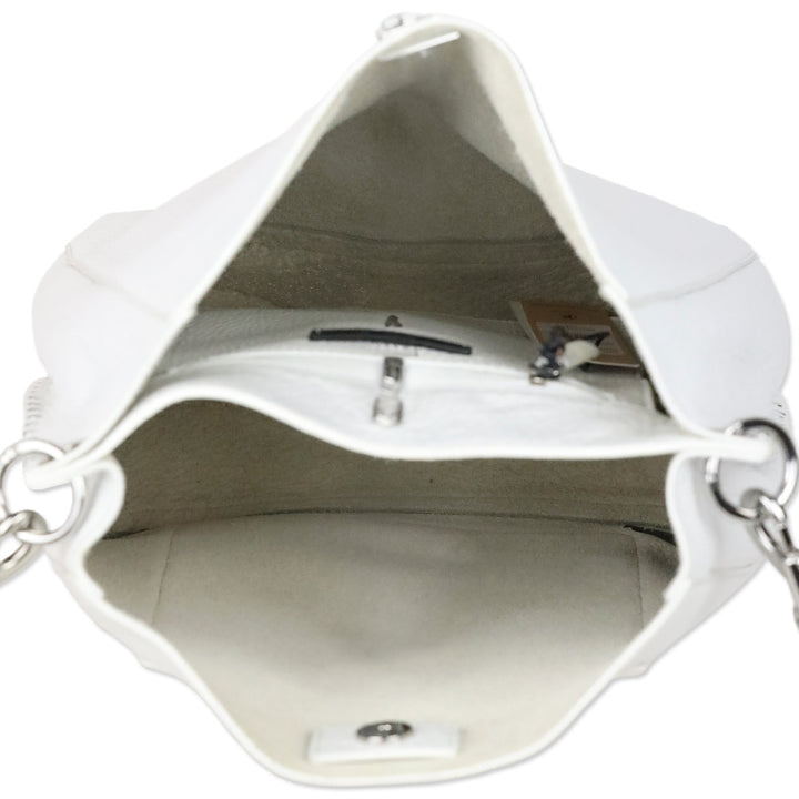 Rebecca Minkoff Optic White Pebble Leather/Silver Darren Shoulder Bag