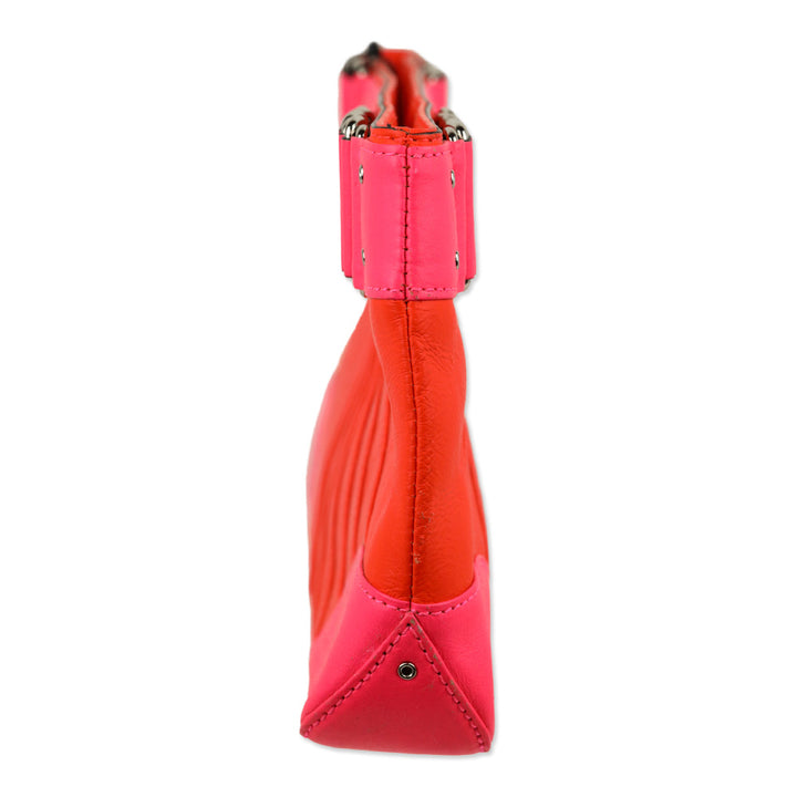 Rebecca Minkoff Park Avenue Hot Pink/Coral Leather Clutch