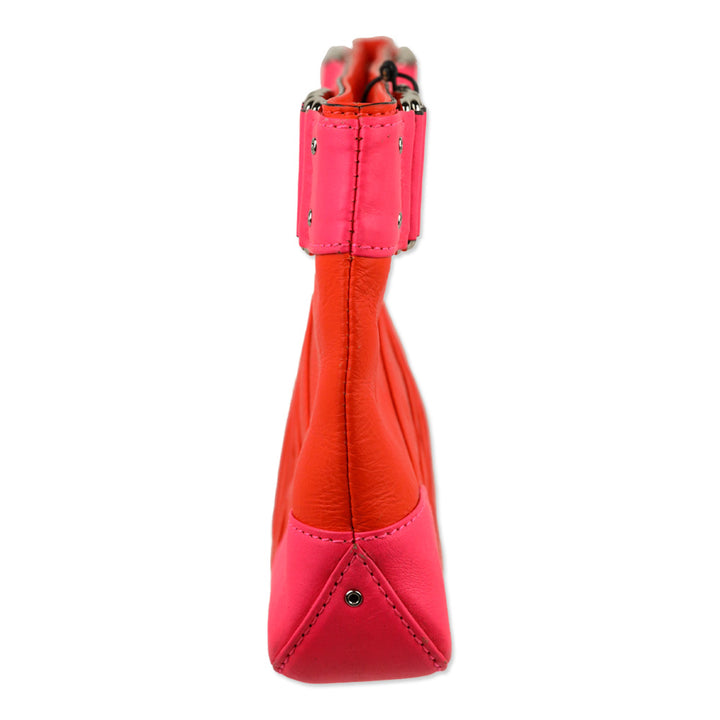 Rebecca Minkoff Park Avenue Hot Pink/Coral Leather Clutch