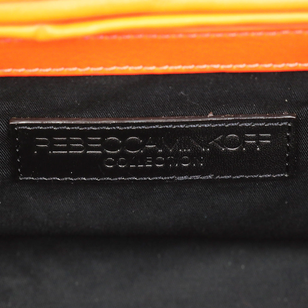 Rebecca Minkoff Park Avenue Hot Pink/Coral Leather Clutch