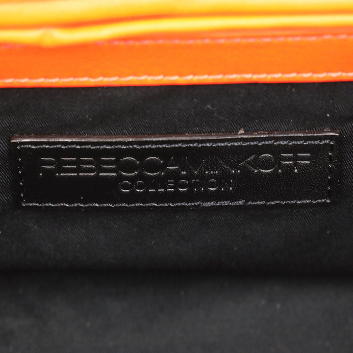 Rebecca Minkoff Park Avenue Hot Pink/Coral Leather Clutch