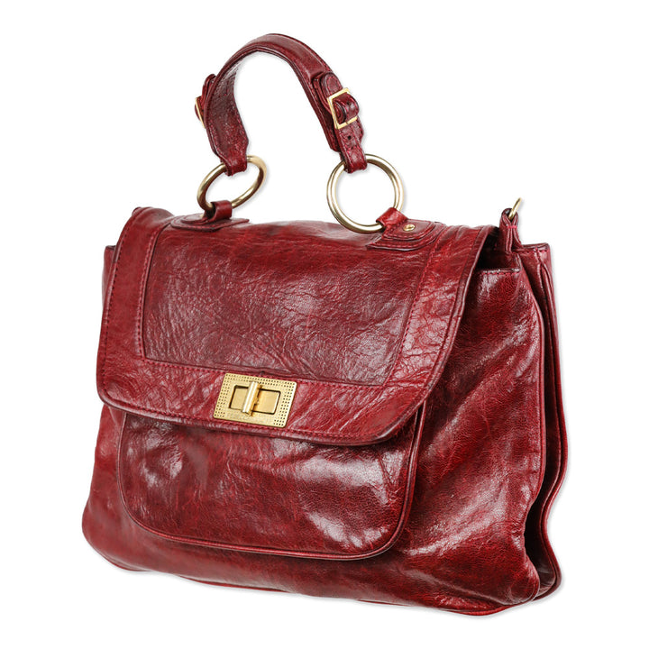 Rebecca Minkoff Red Leather Top Handle Satchel