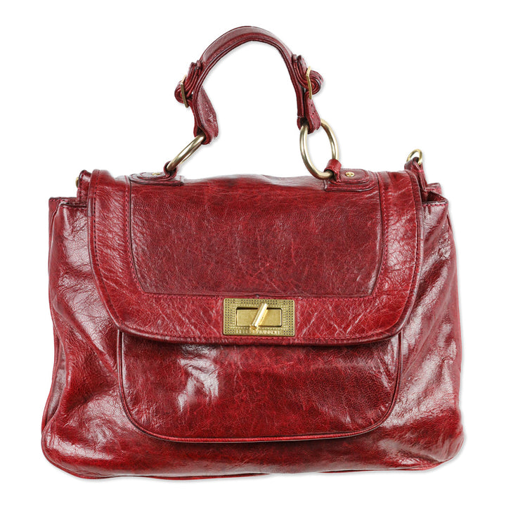 Rebecca Minkoff Red Leather Top Handle Satchel