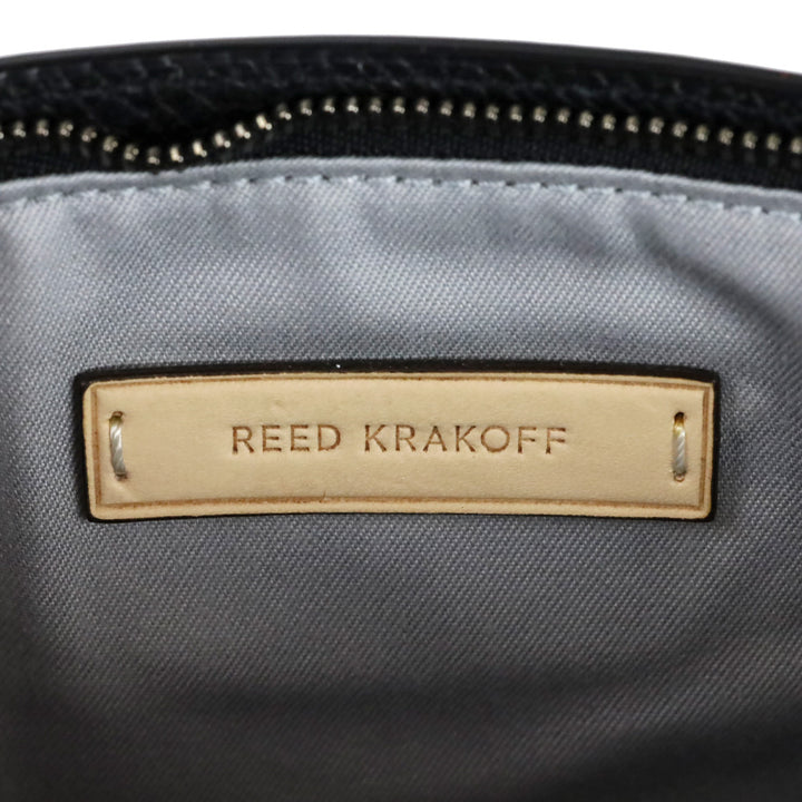 Reed Krakoff Black Grained Leather and Tan Calf Hair Atlantique Tote