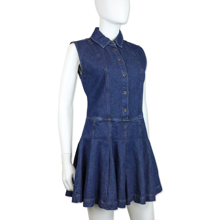 Reformation Arella Denim Sleeveless Minidress