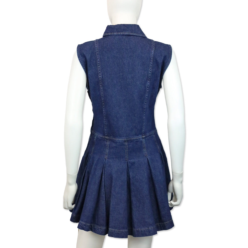 Reformation Arella Denim Sleeveless Minidress