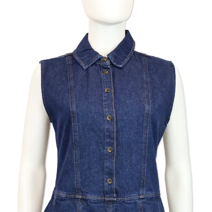 Reformation Arella Denim Sleeveless Minidress