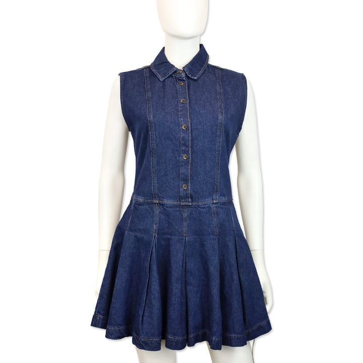 Reformation Arella Denim Sleeveless Minidress