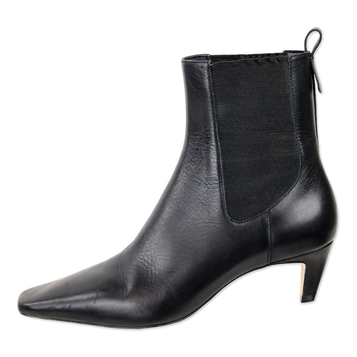 Reformation Roberta Black Leather Chelsea Ankle Boot