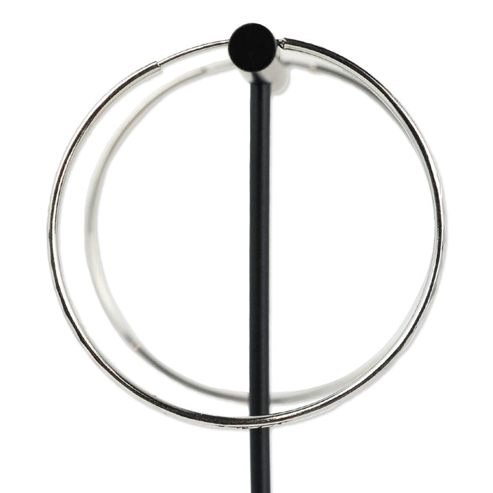 Rhapsody 950 Platinum Electroform Hoop Earrings