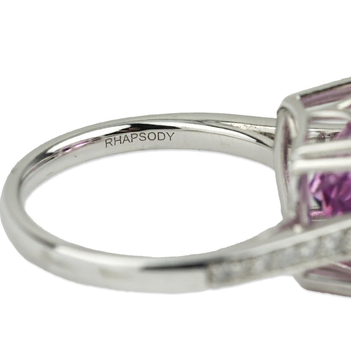 Rhapsody 950 Platinum Patroke Kunzite and E-F VS Diamond Ring
