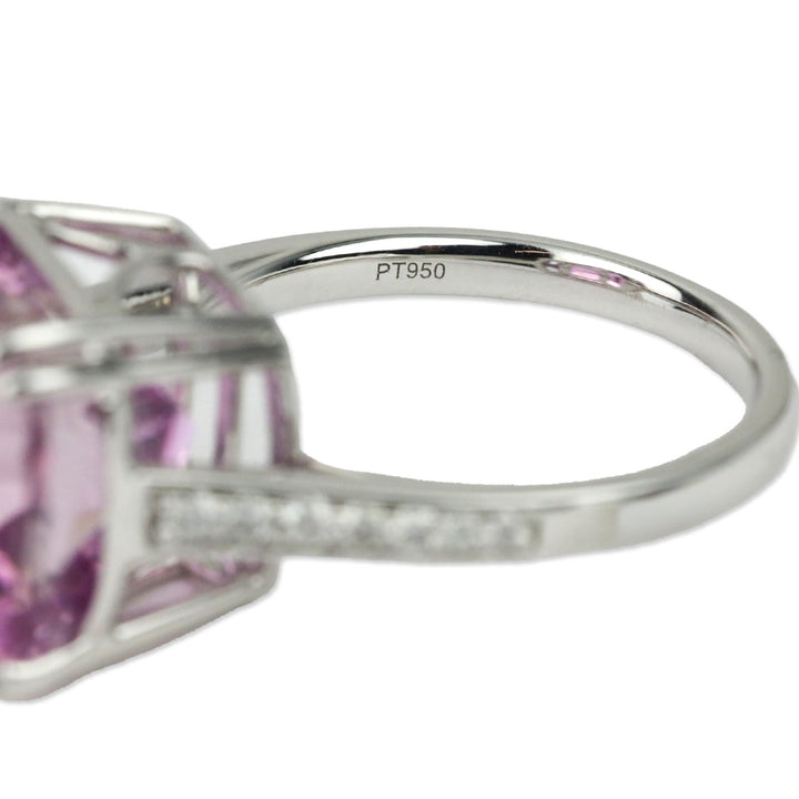 Rhapsody 950 Platinum Patroke Kunzite and E-F VS Diamond Ring