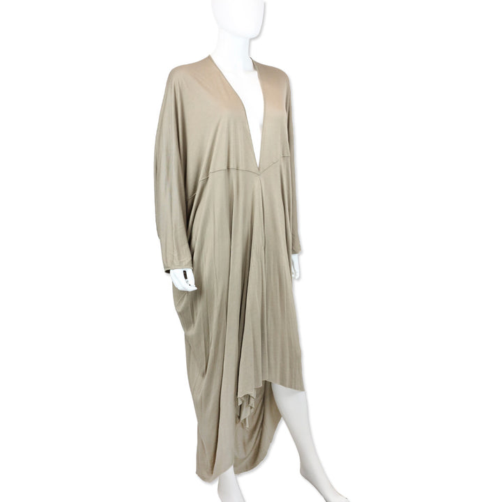 Rick Owens Island S/S 13 Beige V-Neck Batwing Caftan Dress