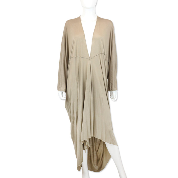 Rick Owens Island S/S 13 Beige V-Neck Batwing Caftan Dress