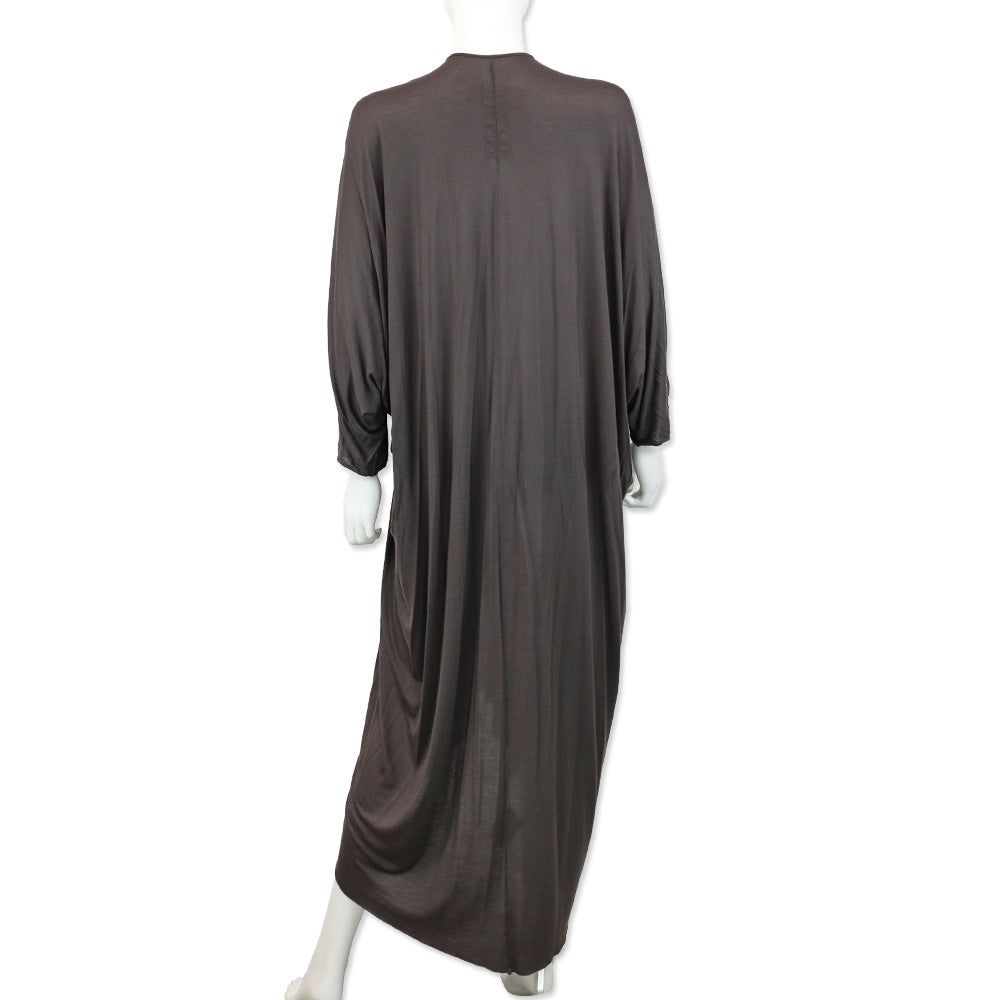 Rick Owens Island S/S 13 Brown V-Neck Batwing Caftan Dress