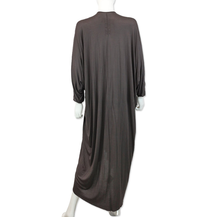 Rick Owens Island S/S 13 Brown V-Neck Batwing Caftan Dress