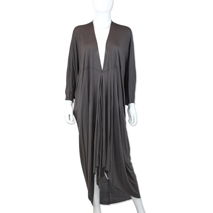 Rick Owens Island S/S 13 Brown V-Neck Batwing Caftan Dress