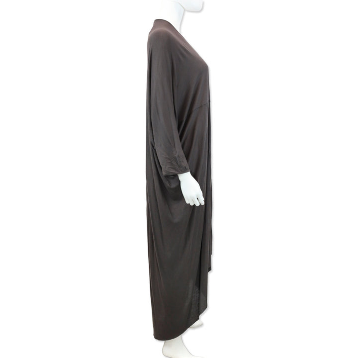 Rick Owens Island S/S 13 Brown V-Neck Batwing Caftan Dress