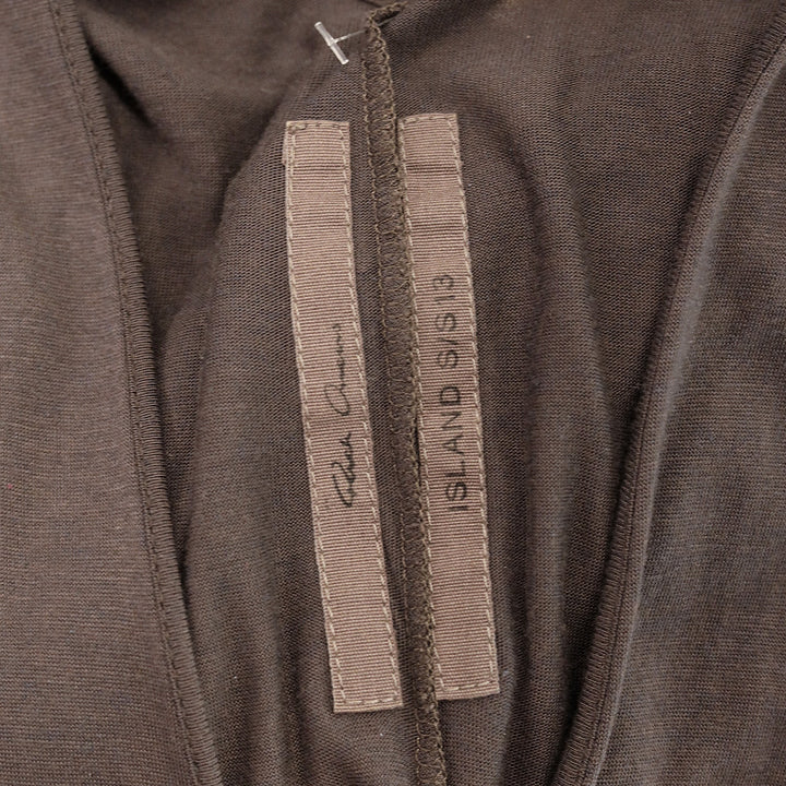 Rick Owens Island S/S 13 Brown V-Neck Batwing Caftan Dress