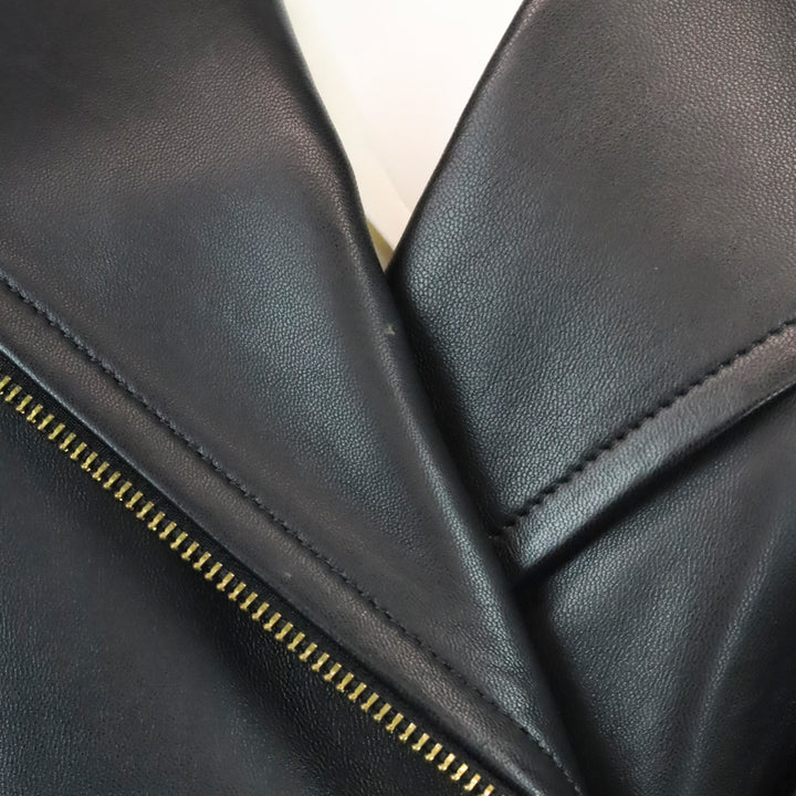 Robert Graham Black Leather Moto Jacket
