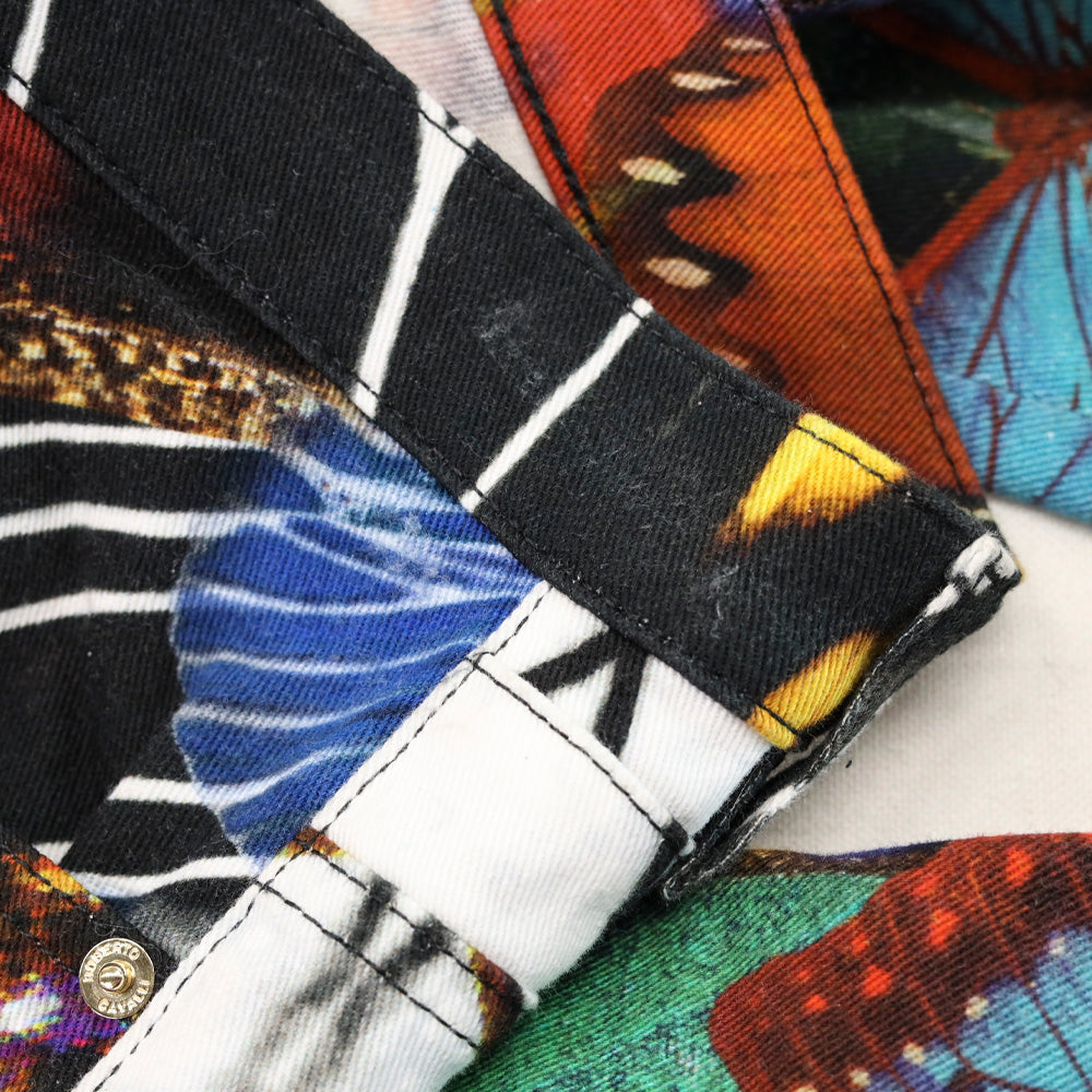 Roberto Cavalli Butterfly Print Skinny Pants