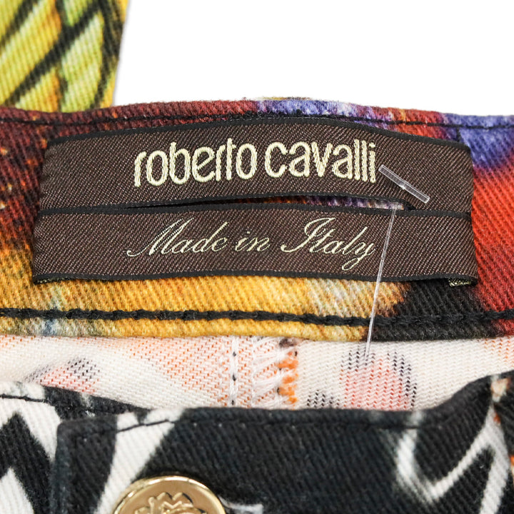 Roberto Cavalli Butterfly Print Skinny Pants