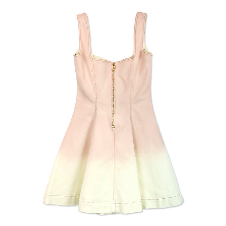 Roberto Cavalli Dip-Dye Denim Zip Mini Dress