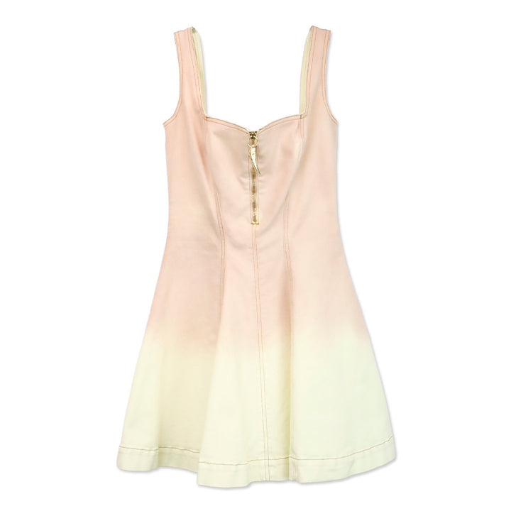 Roberto Cavalli Dip-Dye Denim Zip Mini Dress